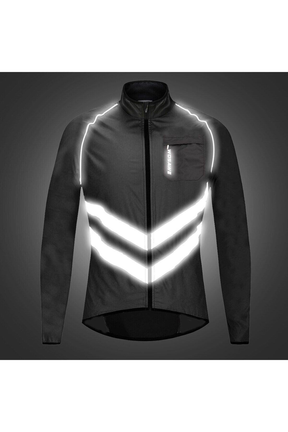 WOSAWE-Men Cycling Windbreaker Long Jersey Lightweight Windproof Jacket Water Repellent Bicycle MTB Road... 4