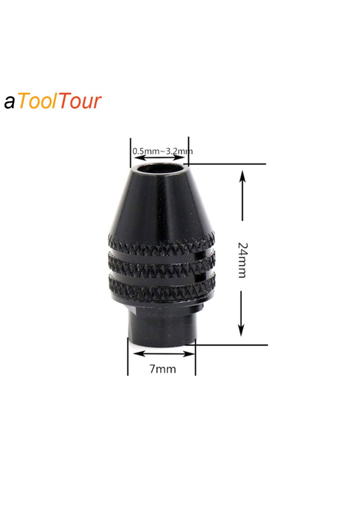 Choice-Chuck Long M7 Mini Multi Keyless Drill Chuck Adapter Collet Screwdriver 0.5-3.2mm Quick Change Cartr 1