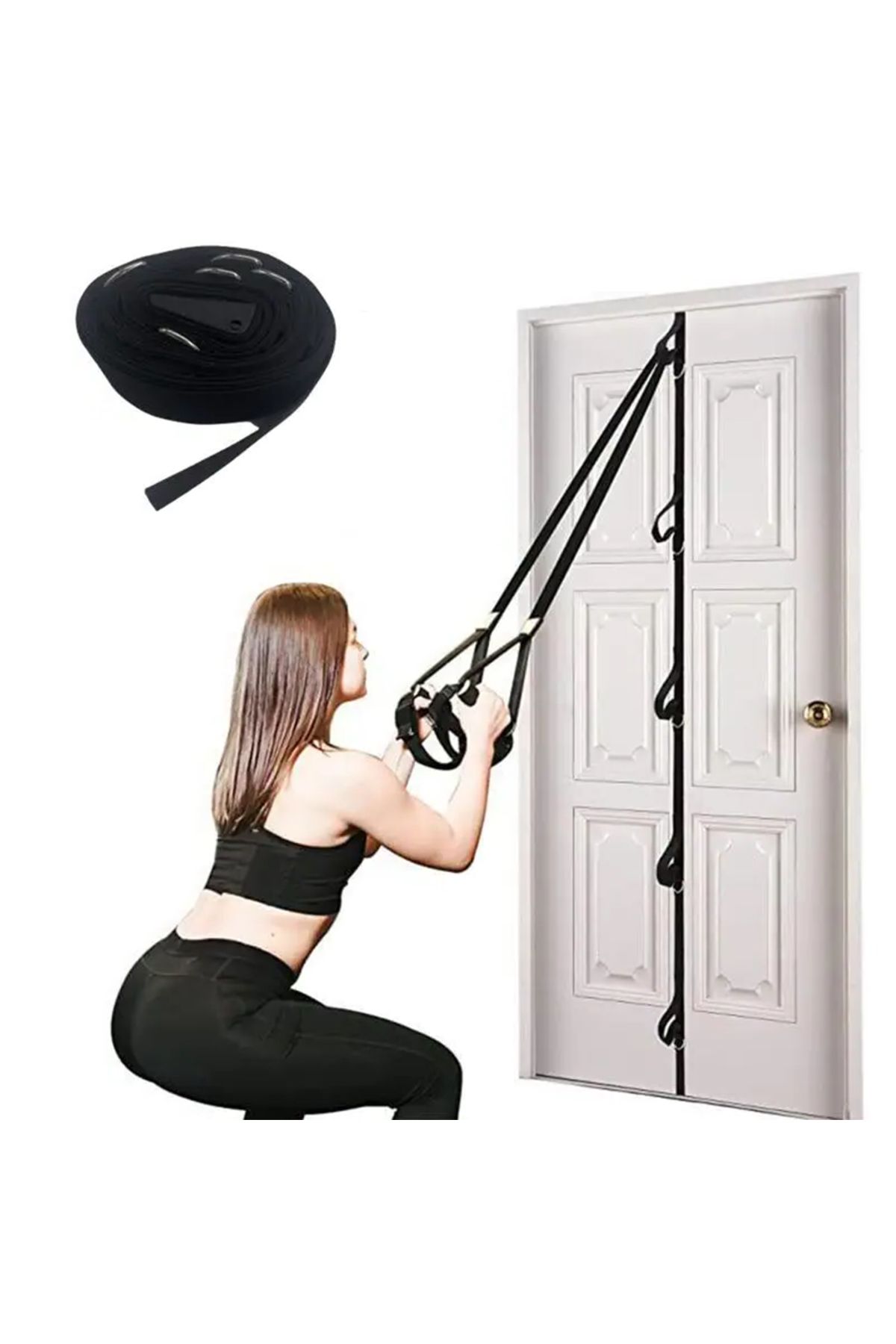 Choice-Black 5.1m Upgrade Door Anchor Strap For Resistance Bands Exercises Anchor Gym Attachment For Home F 1