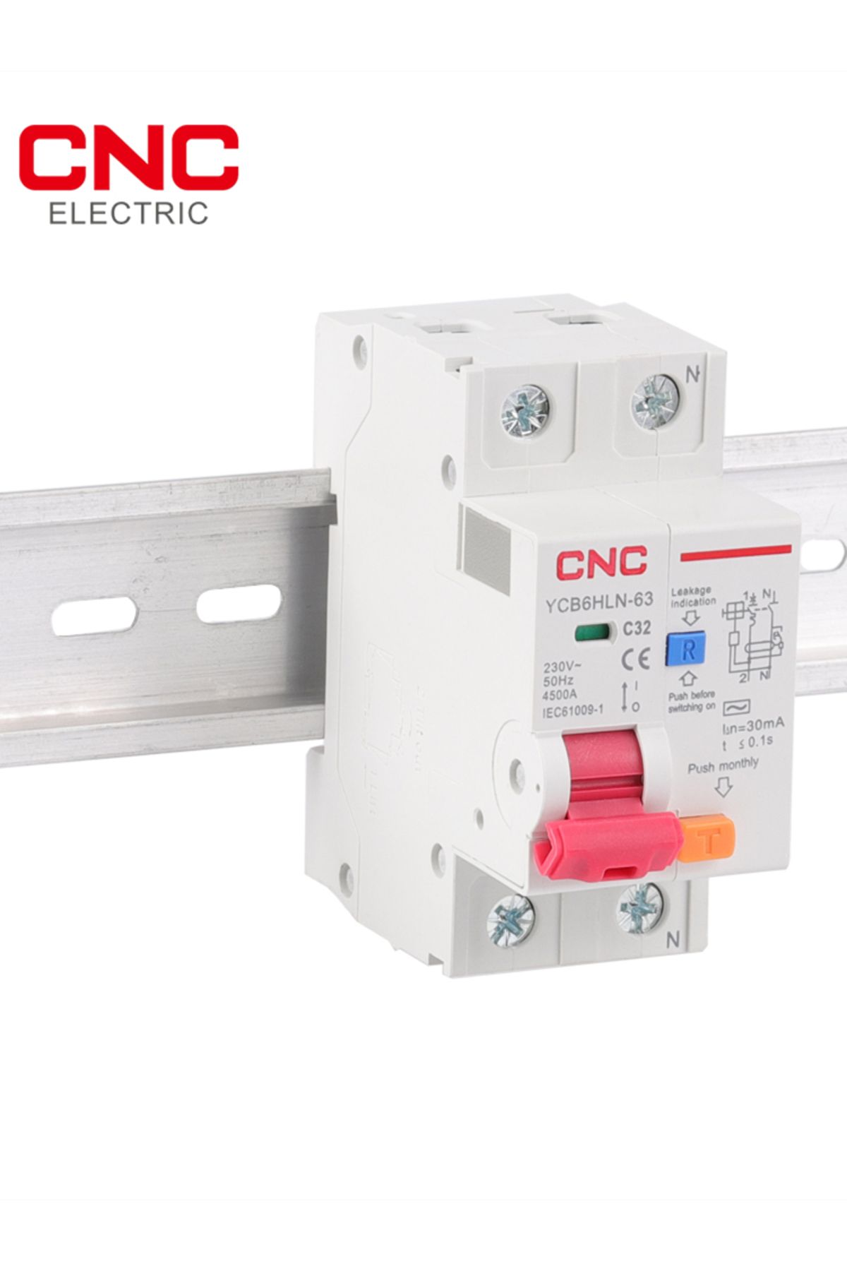 CNC-230V 50/60 HZ RCBO MCB 30mA Residual Current Circuit Breaker With Over Current And Leakage Pr... 7