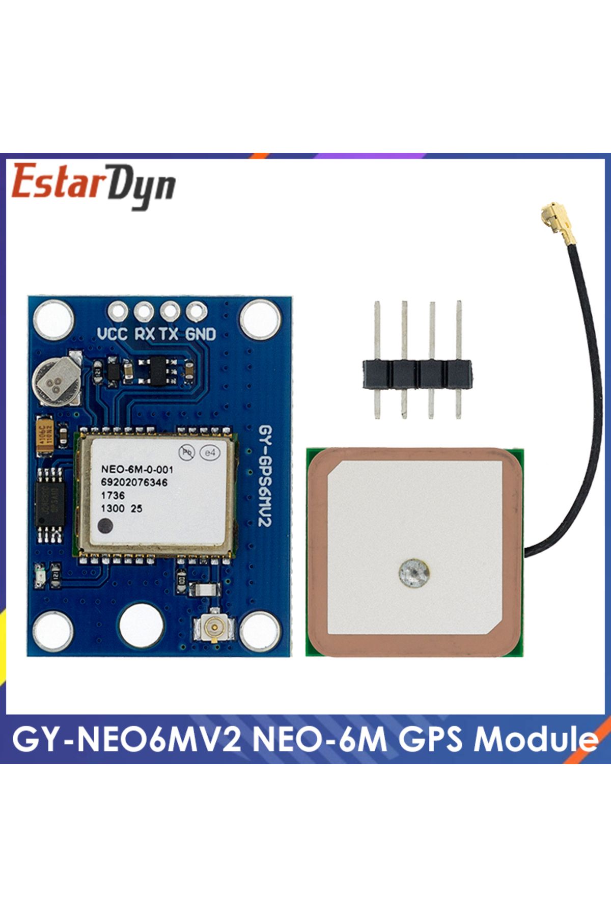 Estardyn-Gy-neo6mv2 New Neo-6m Gps Module Neo6mv2 With Flight Control Eeprom Mwc Apm2.5 Large Antenna For ... 1