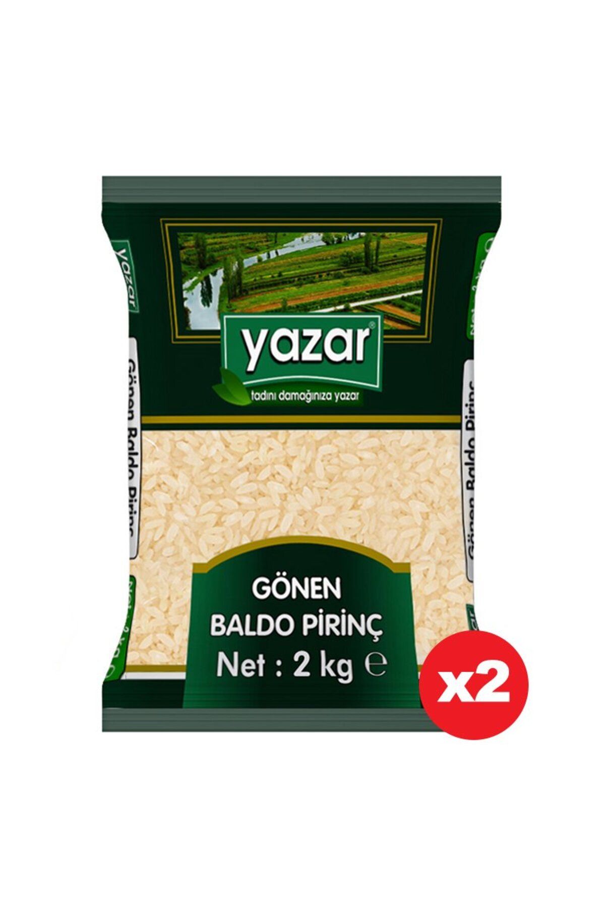 YAZAR Gönen Baldo Pirinç 2 Kg x 2 Paket