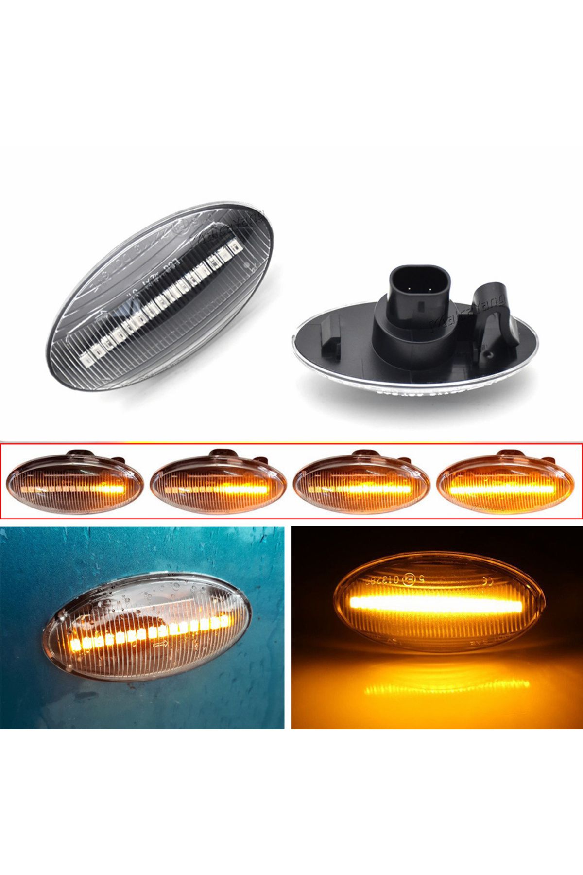 Choice-For Suzuki Swift Jimmy Vitara SX4 Alto Turn Signal Light LED Car Dynamic Side Marker Flowing Wate... 4