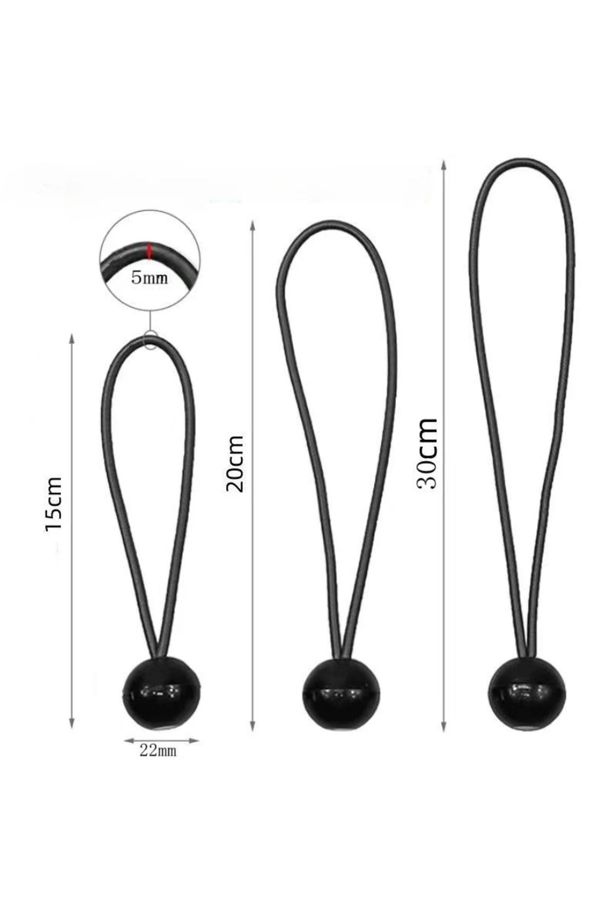 Choice-10pcs Bungee Ball Tarps Canvas Tarpaulin Flagpole Ties Cord Ends Elastic Rope Lace Fixed Boat Pol... 3