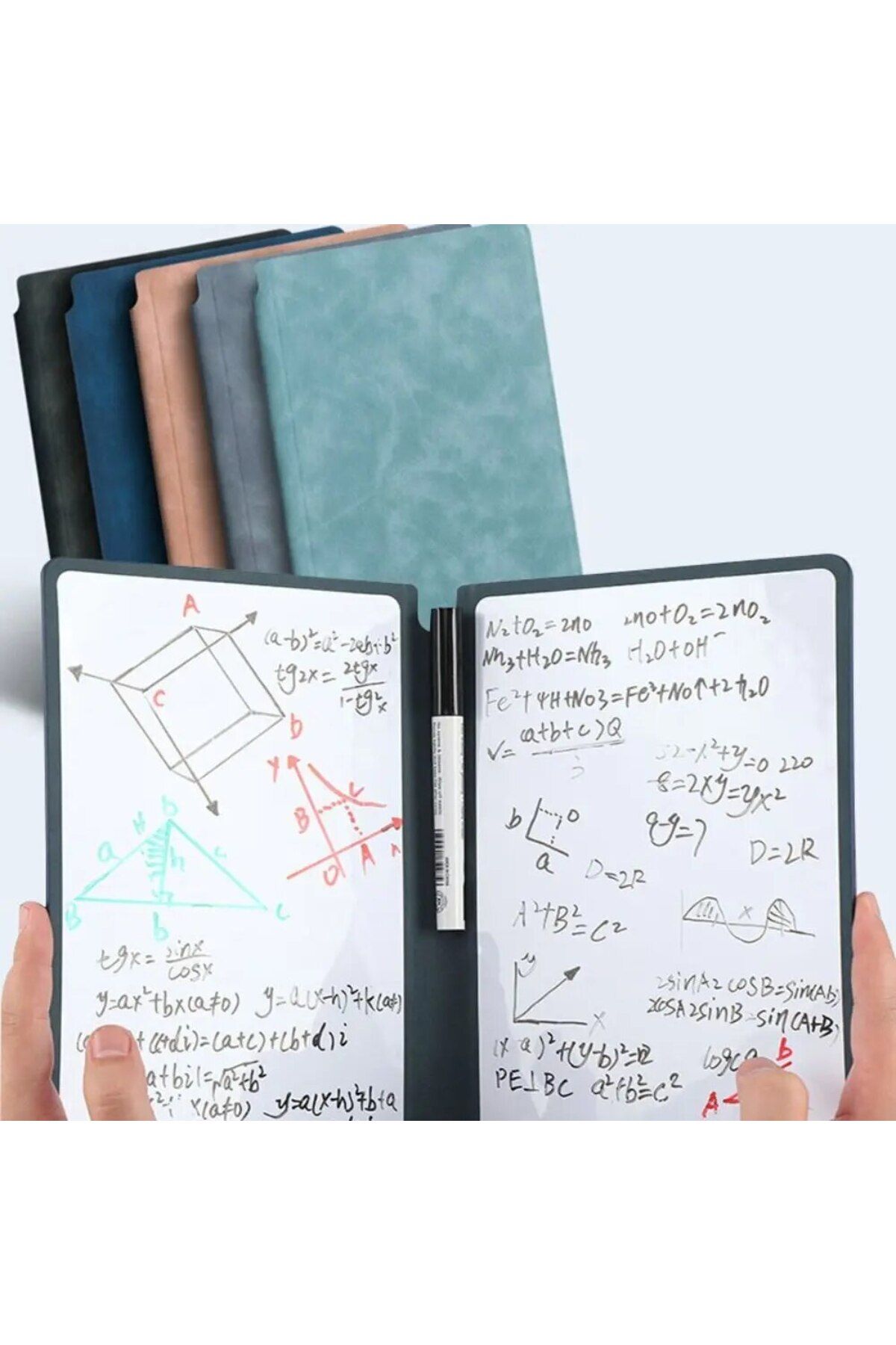 Choice-مجموعة دفاتر السبورة البيضاء القابلة لإعادة الاستخدام من قطعة واحدة مع قلم السبورة البيضاء وقطعة قماش للمسح ولوحة ملاحظات جلدية أسبوعية... 4