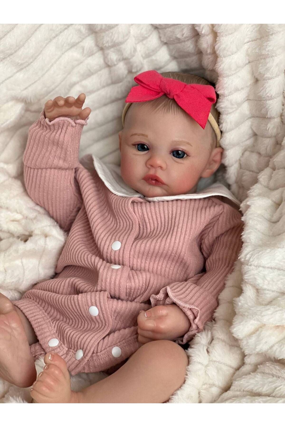 Choice-دمية طفل حديث الولادة مقاس 49 سم Npk 19 بوصة من Meadow Reborn Baby Doll صورة حقيقية مصنوعة يدويًا بجلد ثلاثي الأبعاد مطلي 5