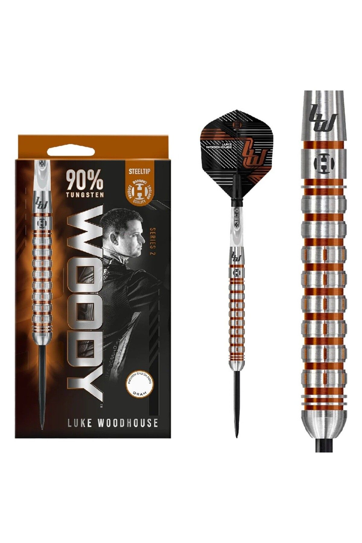 Harrows Luke Woodhouse Series 2 %90 Tungsten Dart Oku