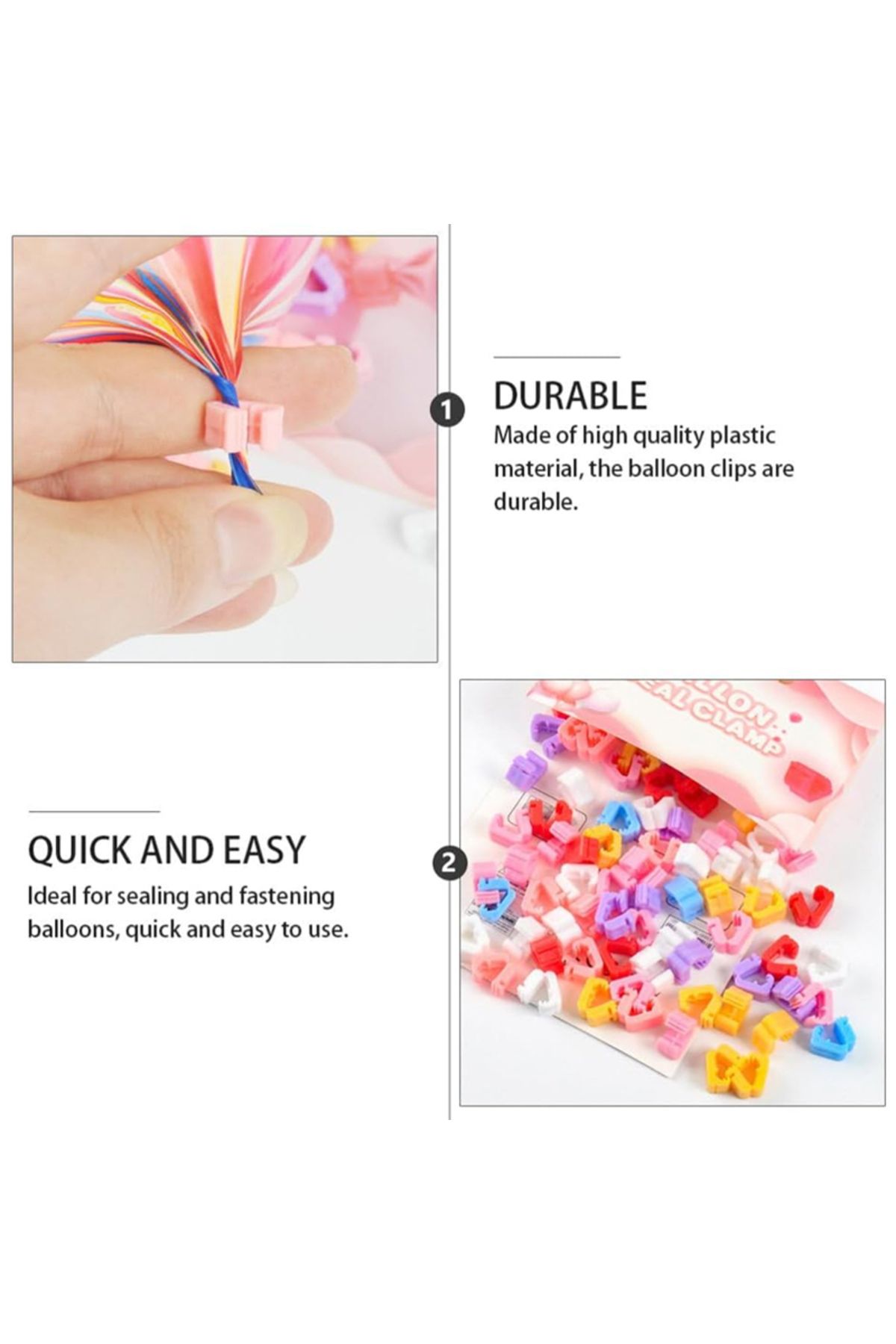Choice-100pcs  Balloon Sealing Clips   Balloon Clips Ties for Sealing Balloon Accessories  Balloon Tying... 7