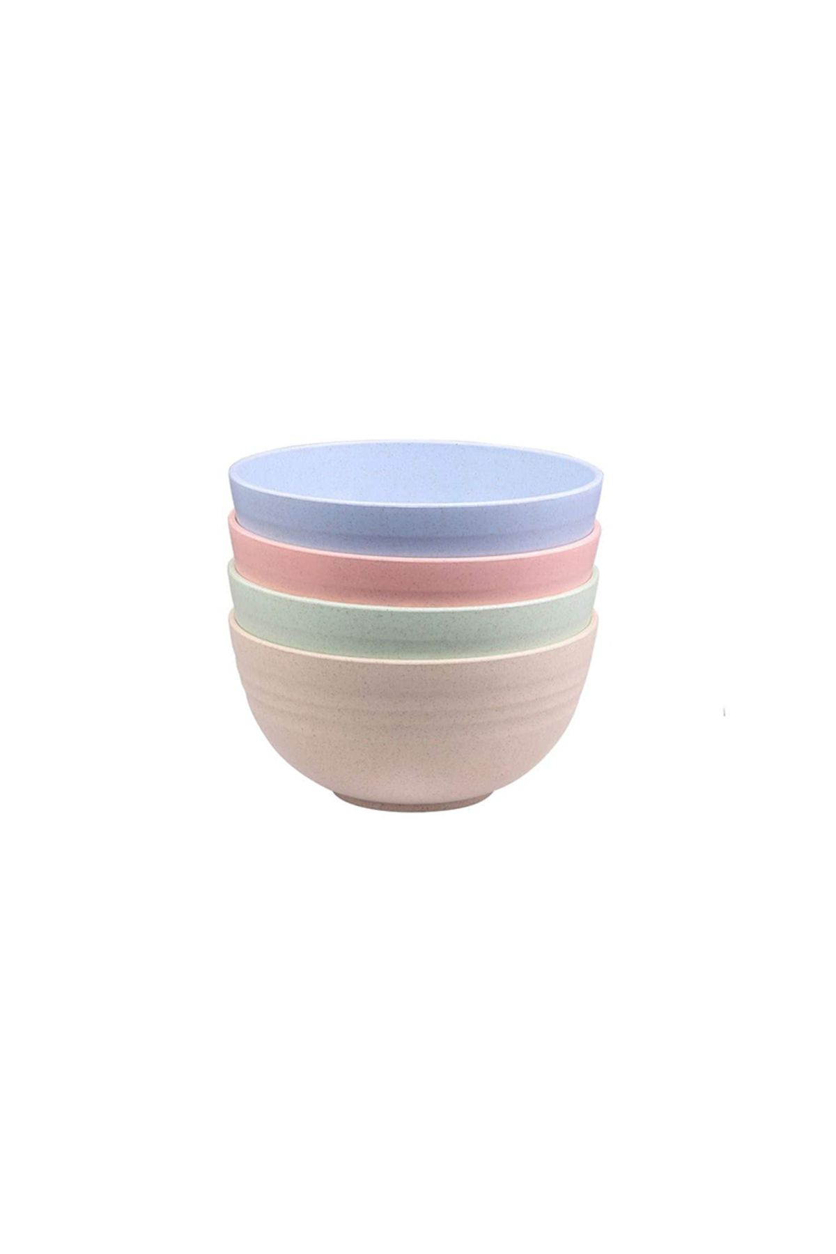 Choice-1 set LMETJMA 4Pcs Unbreakable Reusable Cereal Bowls Wheat Straw Bowls Lightweight Bowl Sets For Noo 1