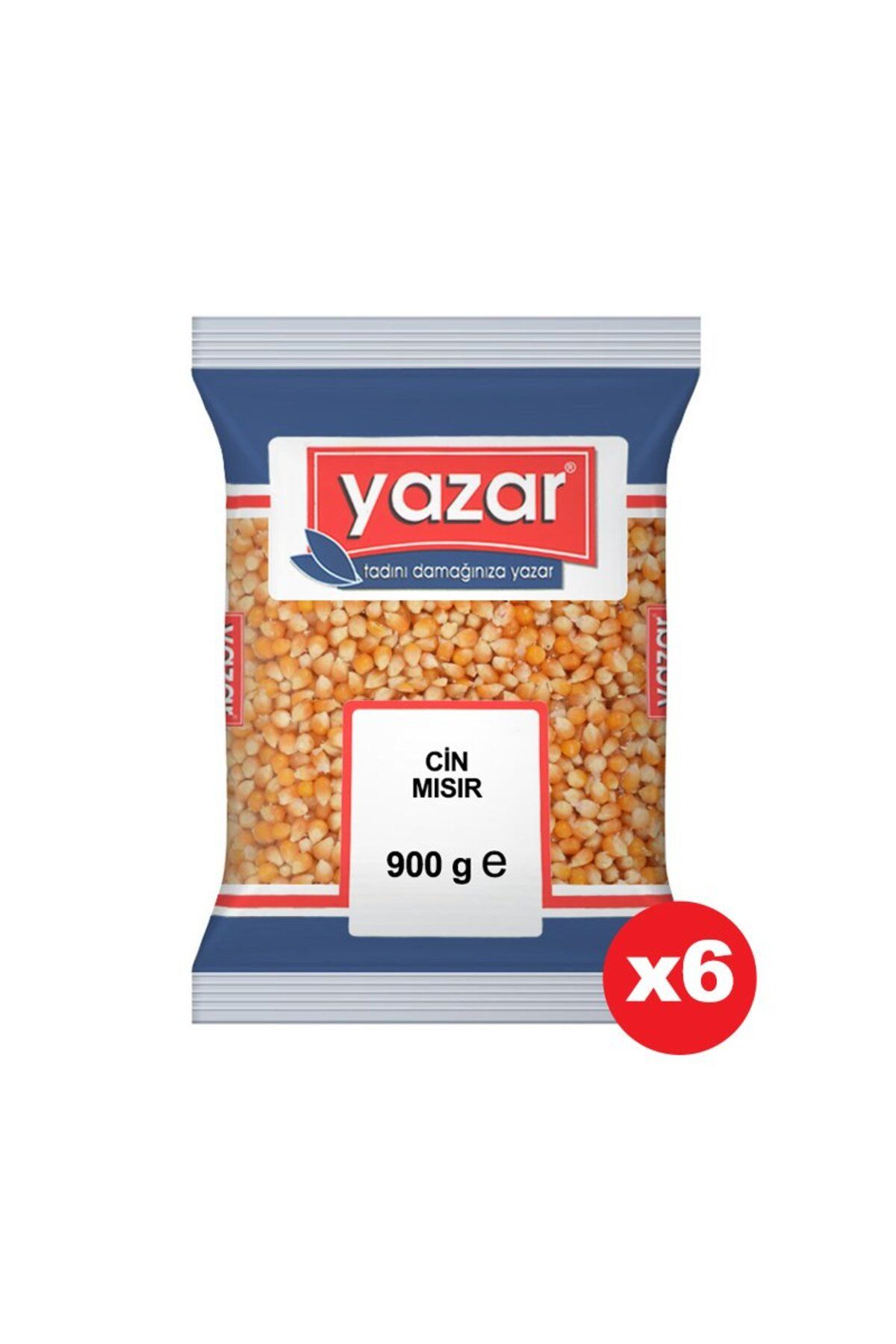 YAZAR Patlatmalık Cin Mısır 900 Gr. x 6 Paket