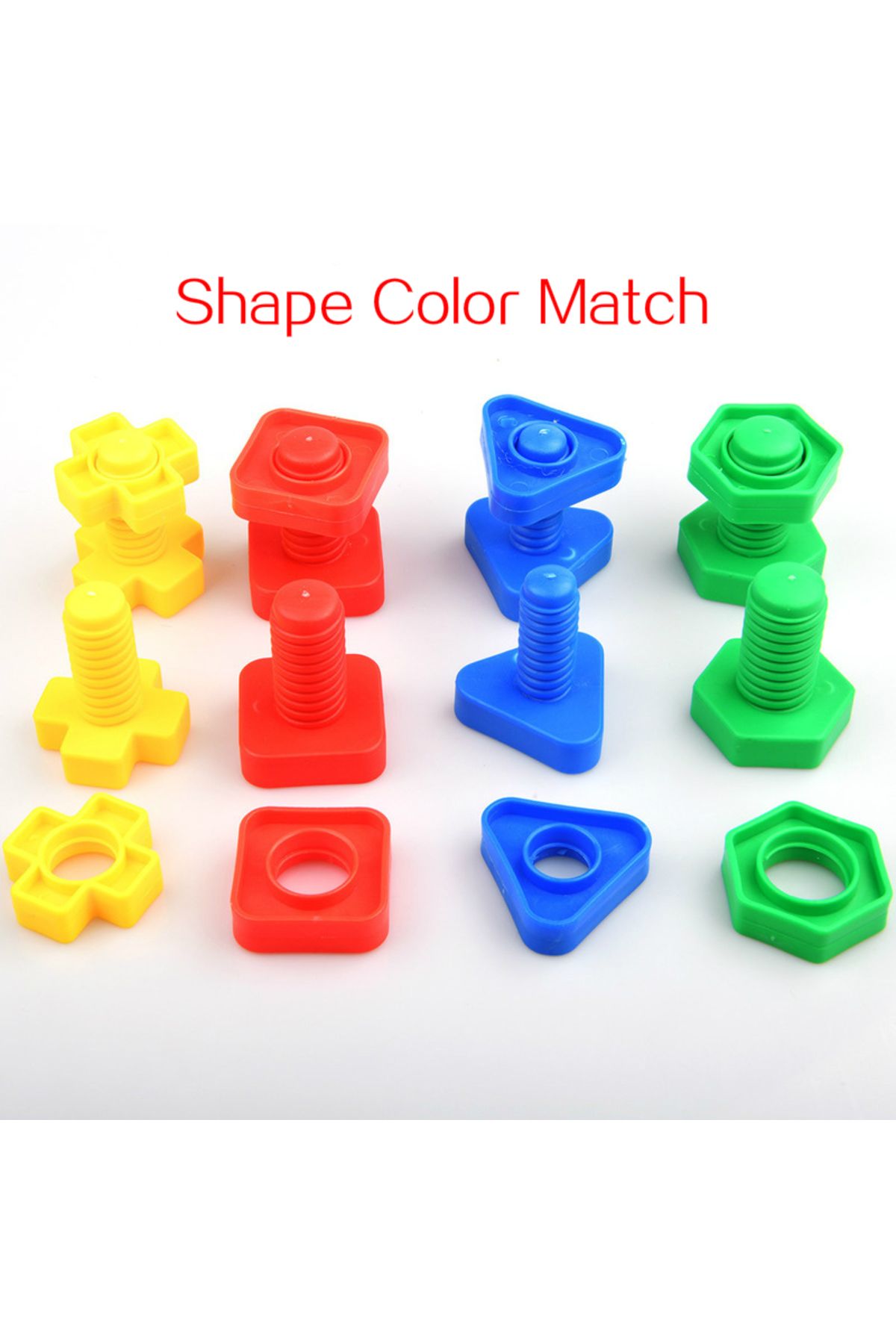 Choice-5set Random 5 Set Screw Building Blocks Nut Shape Match Puzzle Toys For Children Infant Montessori S 4