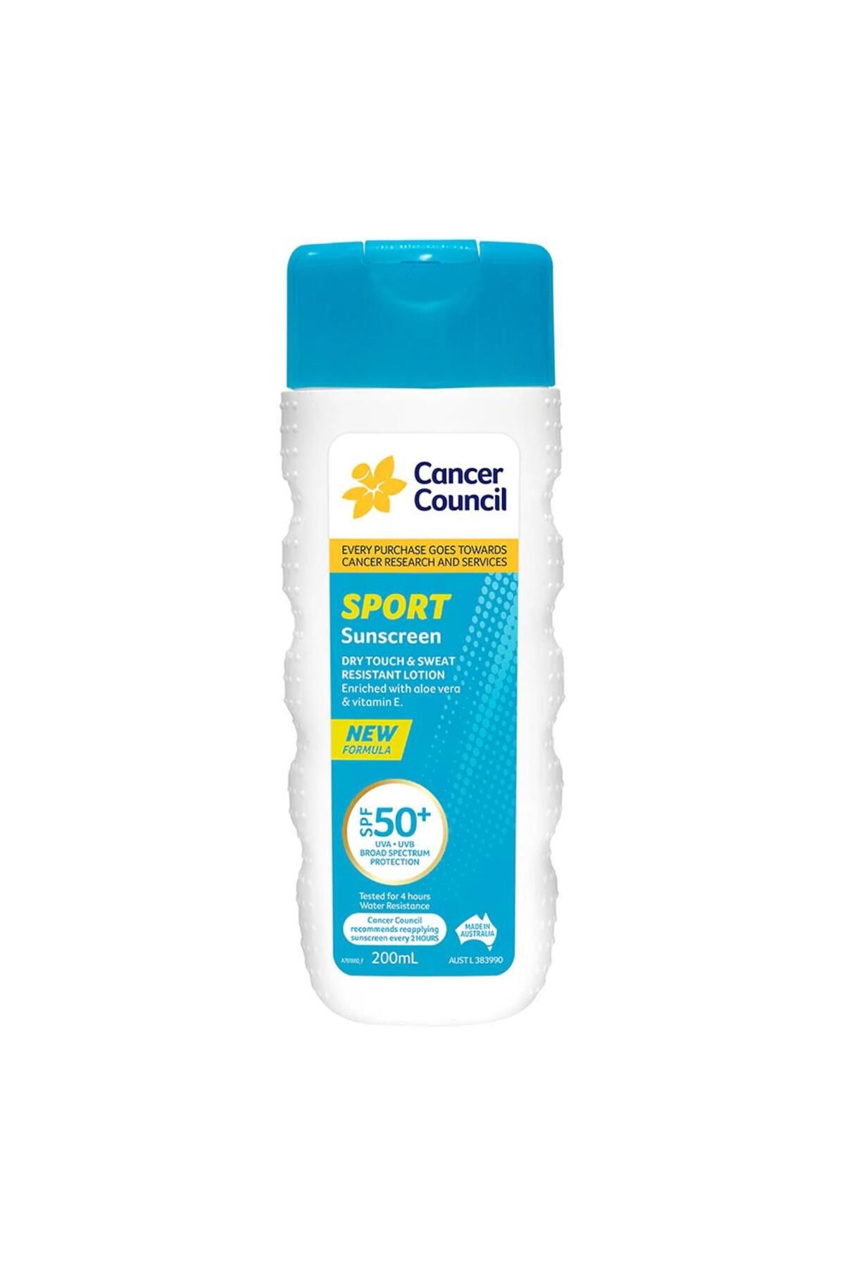 Cancer Council SPF50+ Sport Dry Touch Sunscreen Güneş Kremi 200ML