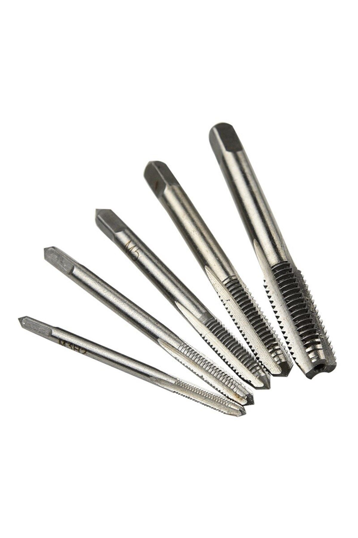 Choice-5pcs 5pc Hand Straight Groove Thread Tap M3 To M8 Quick Tapping And Internal Thread Hardware Tool Se 1