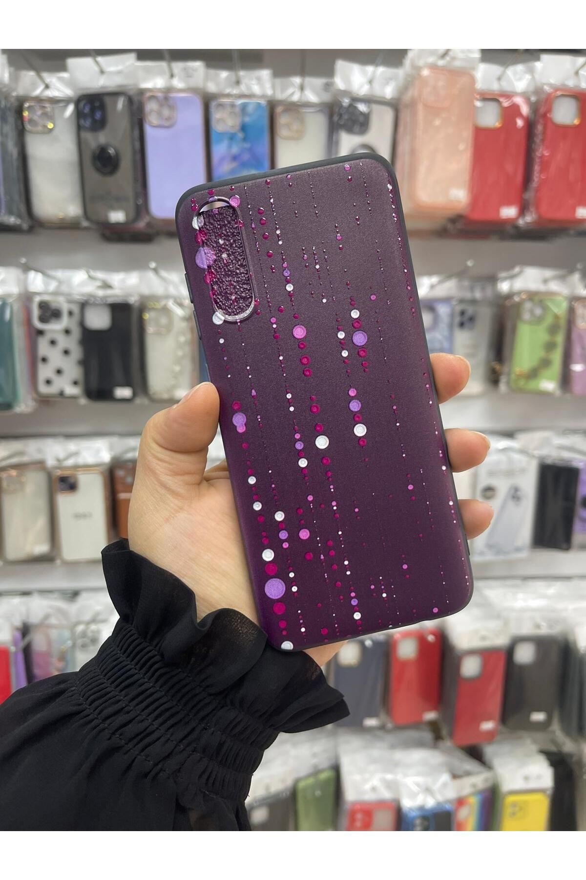 TECNOTREND Galaxy A70 Uyumlu Renkli Desenli Silikon Kılıf