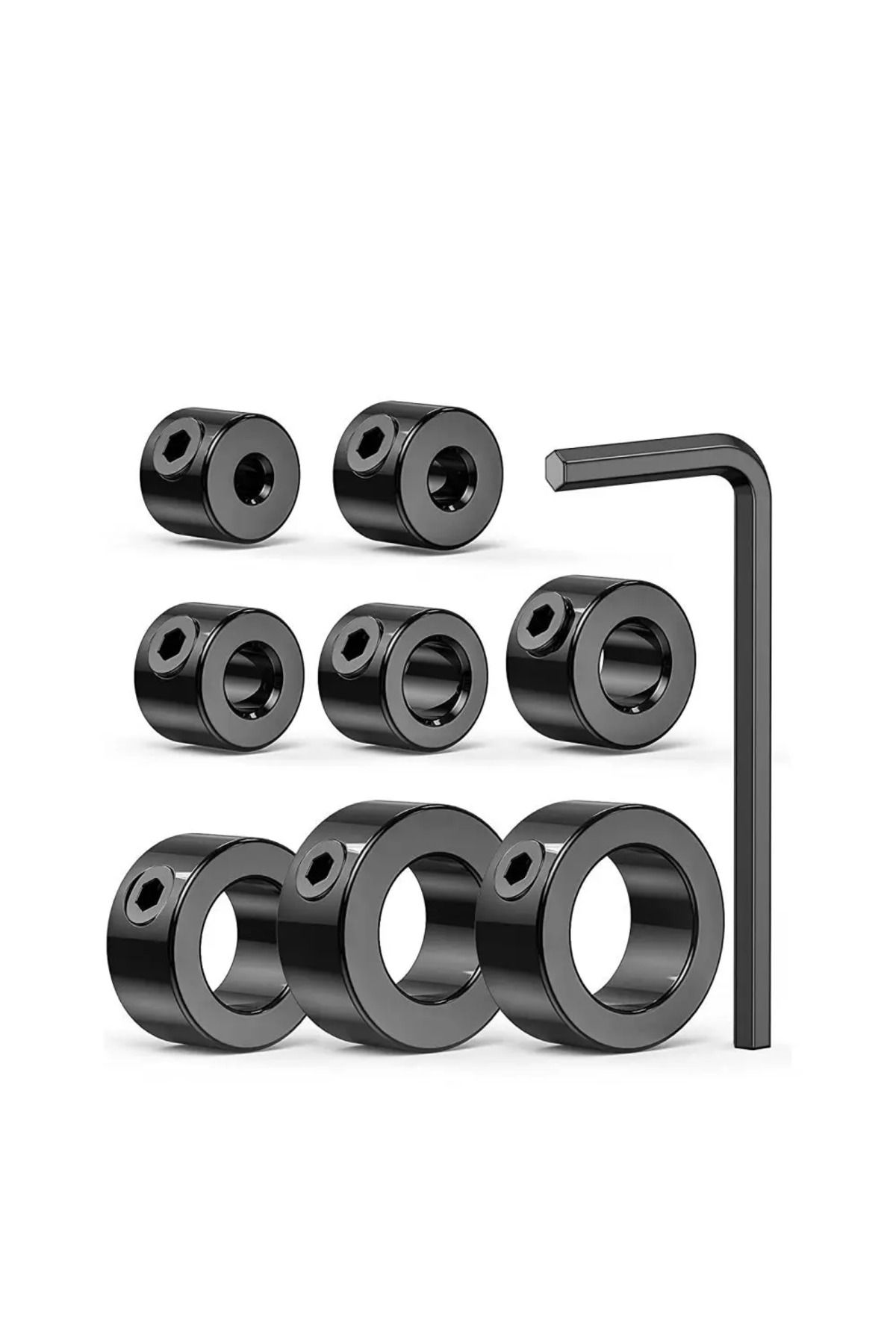Choice-Drilling Depth Stop Drill Depth Stop Bit Collar Set Adjustable Positioner Limit Ring Allen Wrench Ti 1