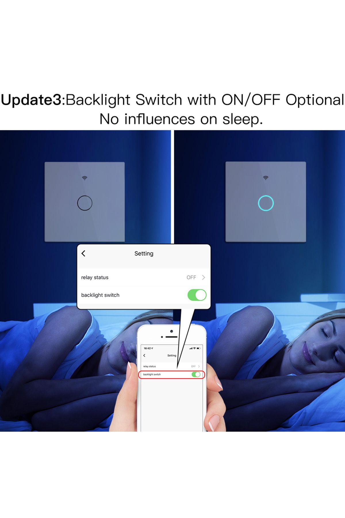 MoesHouse-MOES WiFi Wall Touch Light Switch RF433 Wireless Remote Control Tuya/Smart Life App Backlight Ale... 4