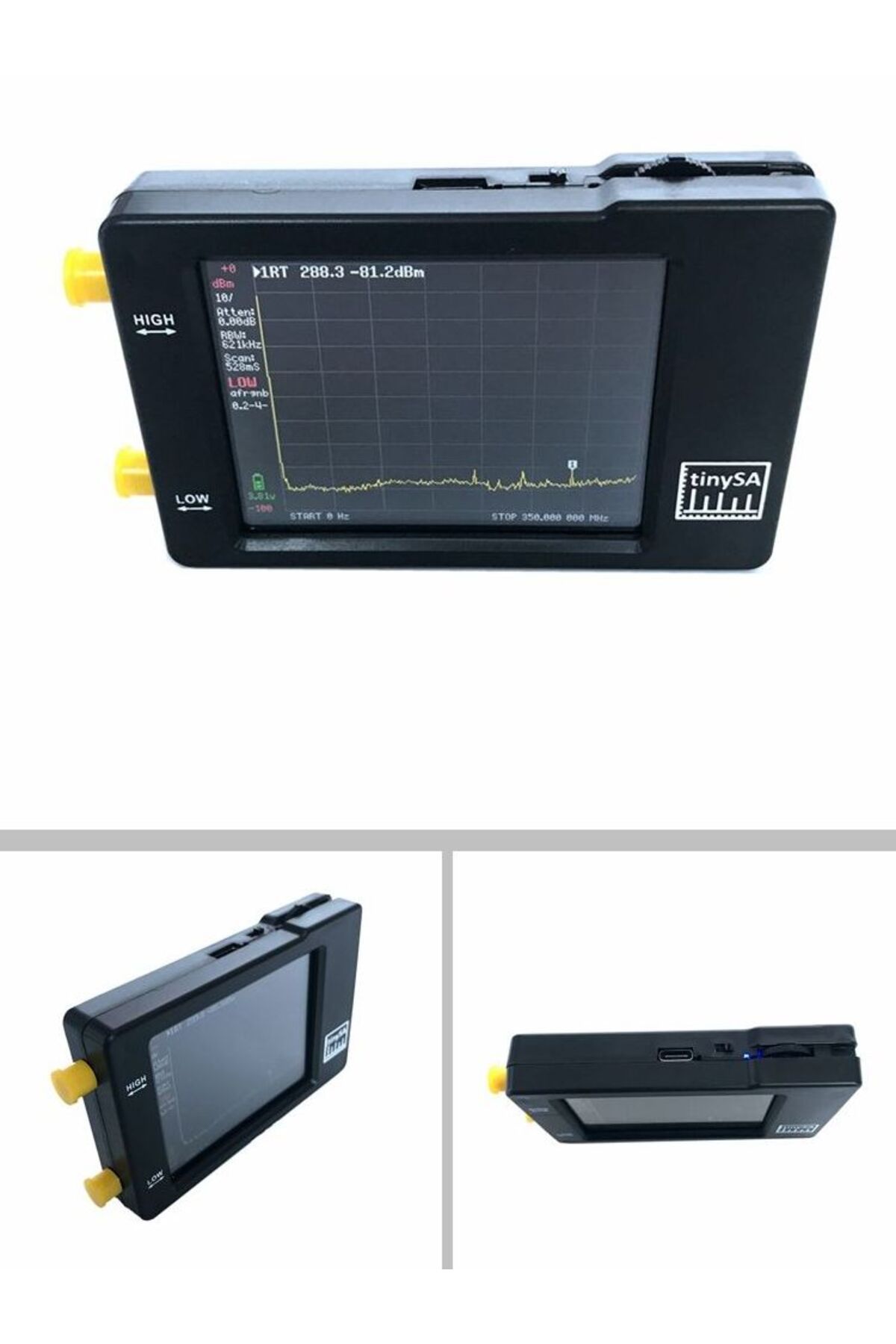 TOOLTOP-Original Hugen Version TinySA 2.8 inch Display 100kHz to 960MHz Hand held Tiny Spectrum Analyzer ... 7