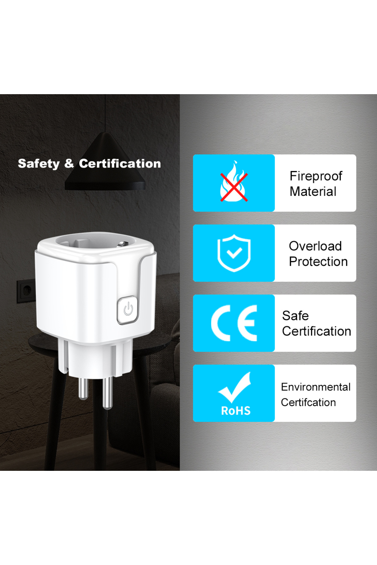 Choice-Eu Plug Zigbee3.0 20a Adapter,smart Socket Monitor Timing Outlet With Power Monitor Voice Contro... 5