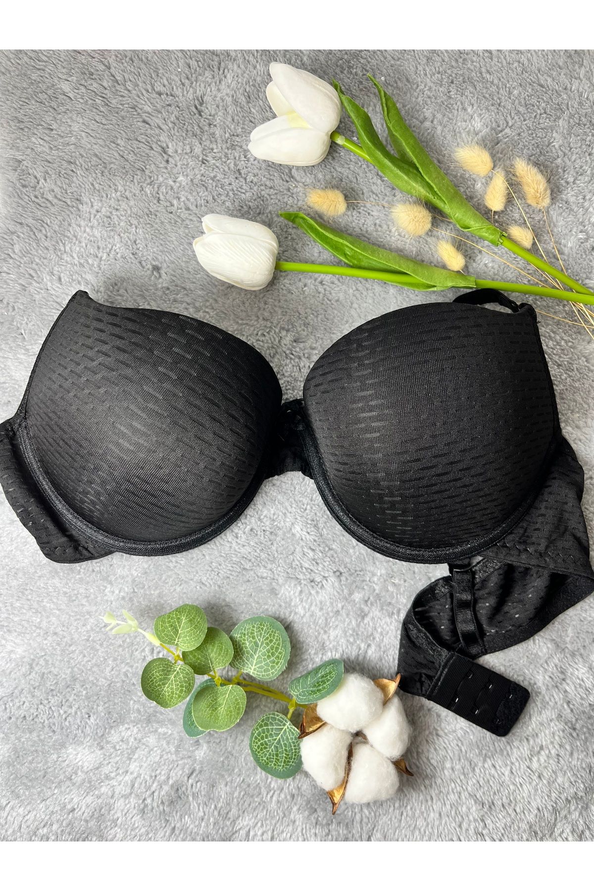 MİSTİRİK-Blera Model Black Women's Push-Up Padded Support Bra 1