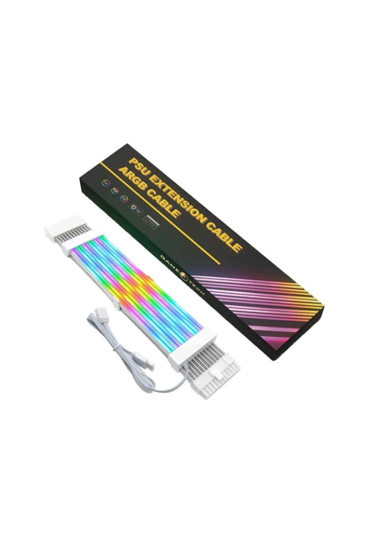 GAMETECH-A-Rgb Sleeved Cable Set Rgb Extension Cable (1X24 Pin Motherboard + 2X8 Pin Graphics Card) 6