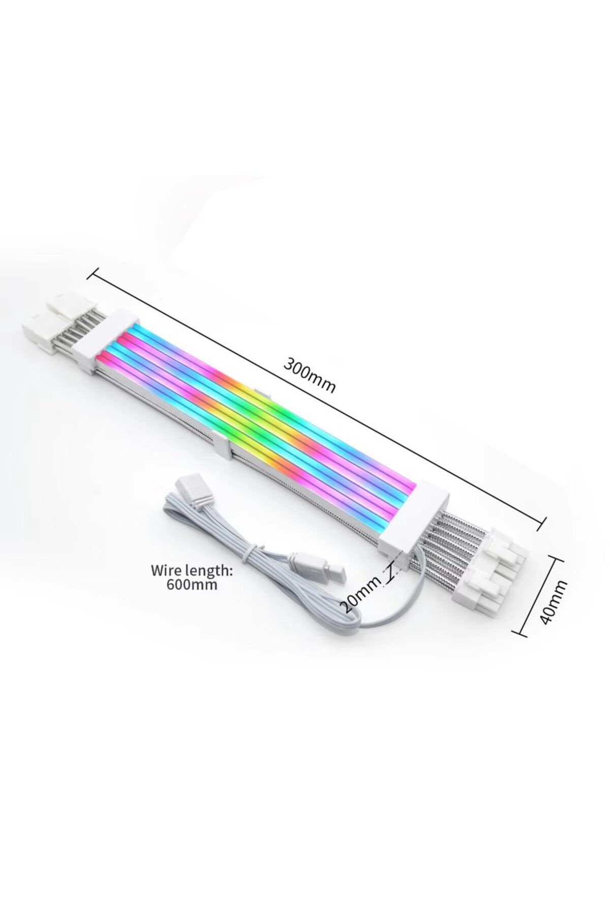 GAMETECH-A-Rgb Sleeved Cable Set Rgb Extension Cable (1X24 Pin Motherboard + 2X8 Pin Graphics Card) 3