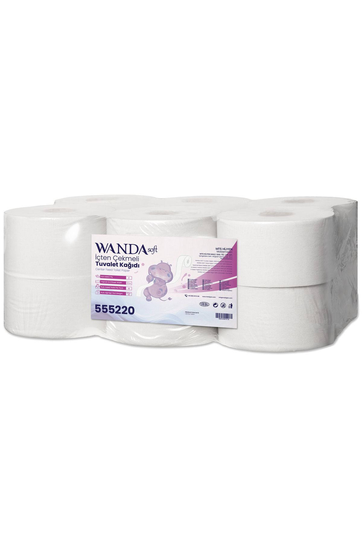 Wanda soft Mini Cimri Tuvalet Kağıdı 4 Kg - 12'li