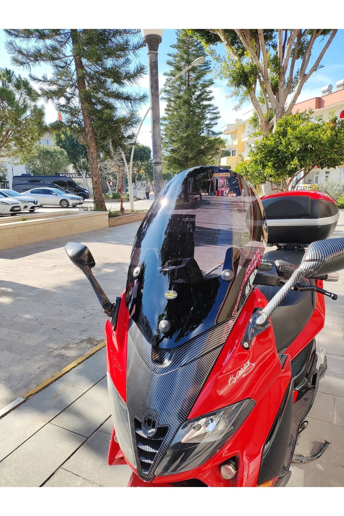 Gilera Nexus 500 Siperlik Ön Cam 2004-2008 Model 58cm Siyah Renkli 4mm