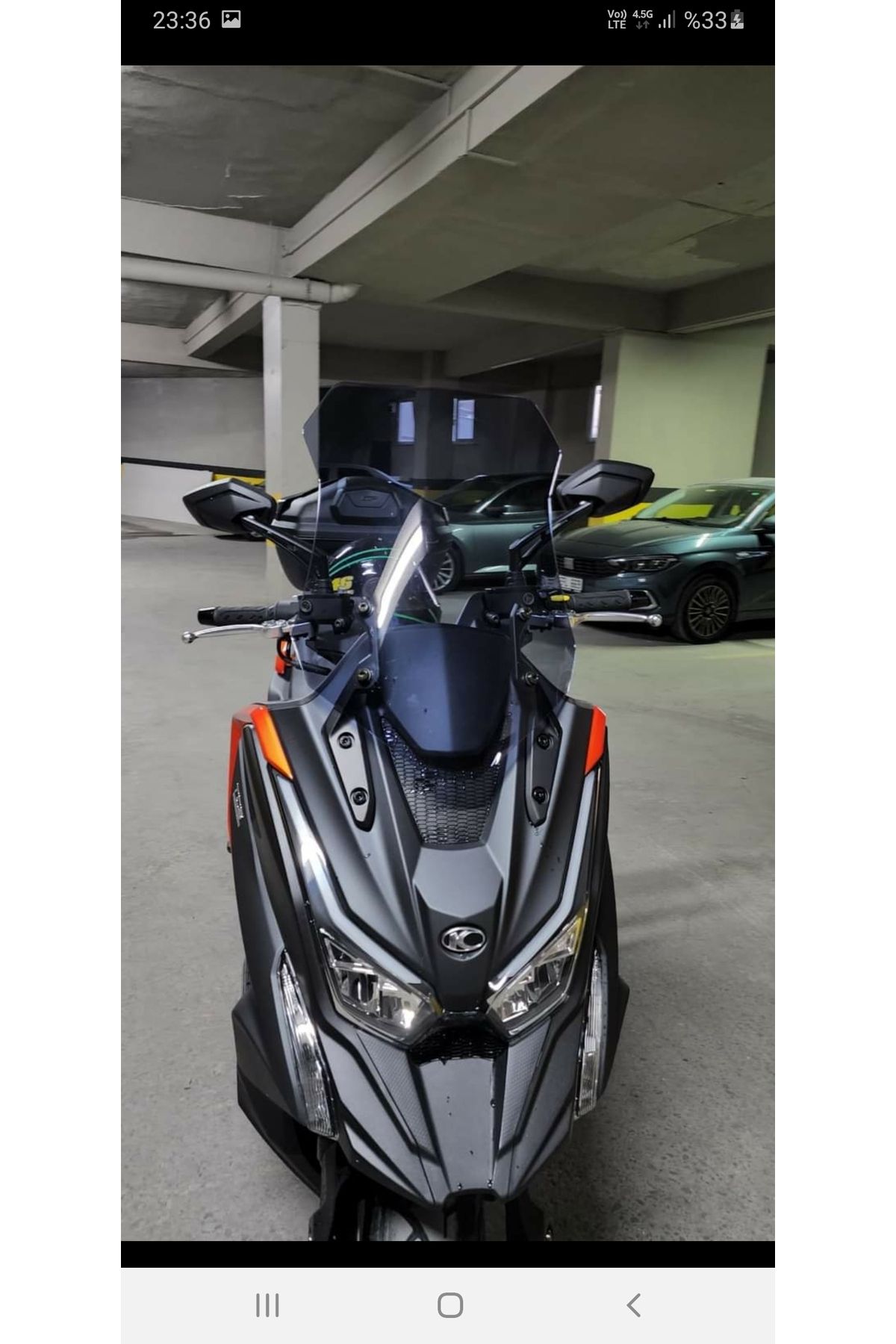 Kymco DTX 360 Siperlik Ön Cam 2021-2023 Model 65cm Füme Renkli 4mm UZUN CAM
