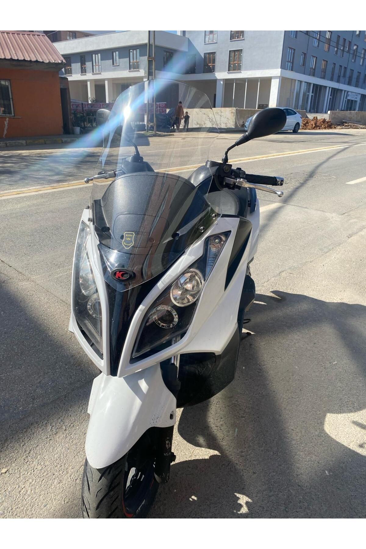 Kymco Downtown  200 300 Siperlik Ön Cam 2011 2015 Model 67cm Şeffaf renk 4mm