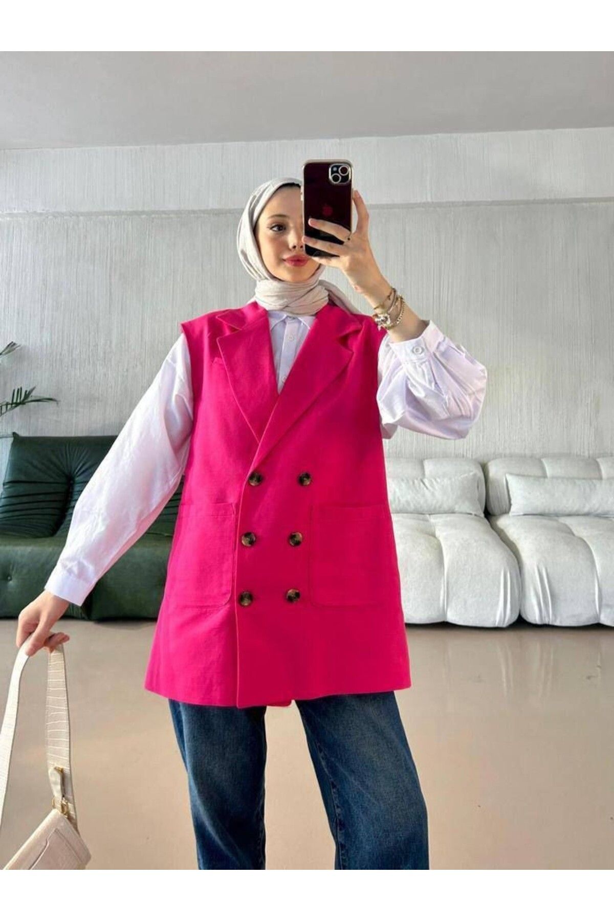 TANISA Nova Vestă Cu Două Nasturi Femeie - M