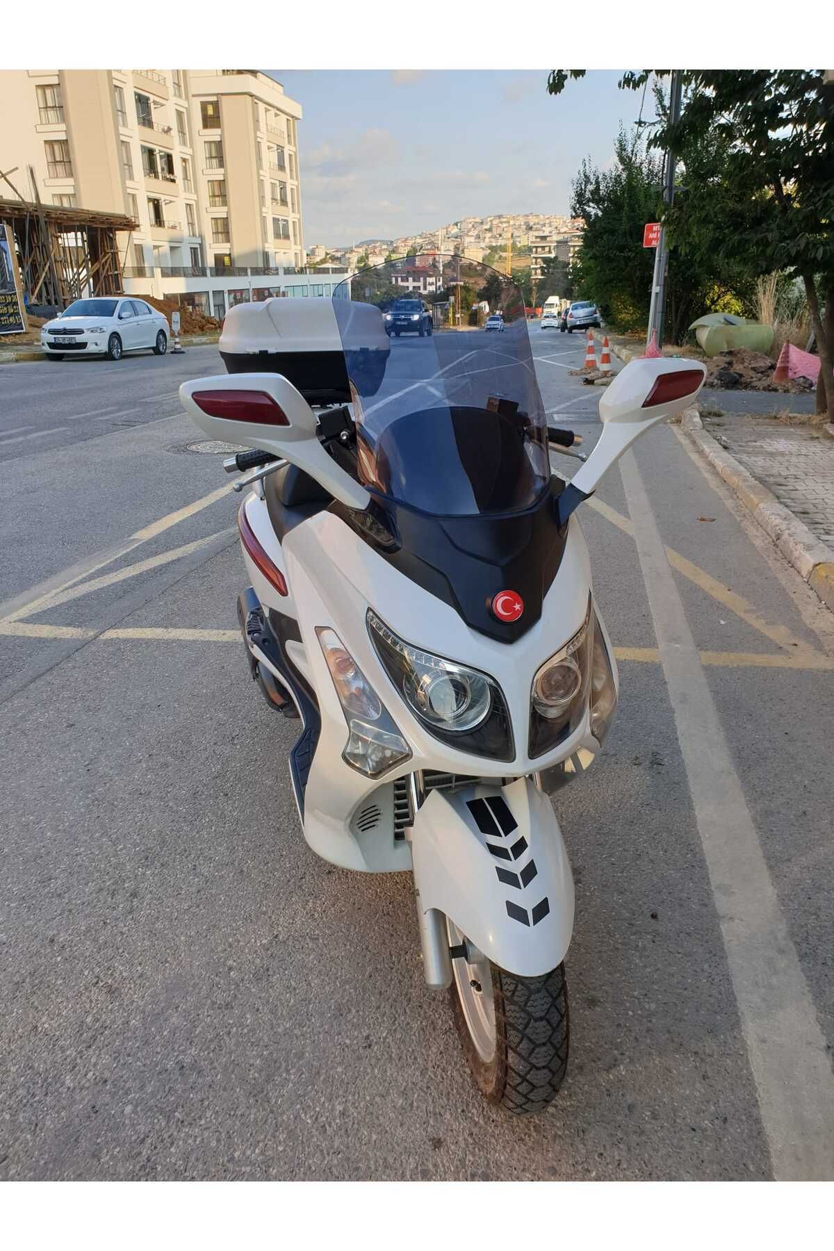 SYM Gts Evo 250 Siperlik Ön Cam 2006 2015 Model 53cm Füme Renkli 4mm