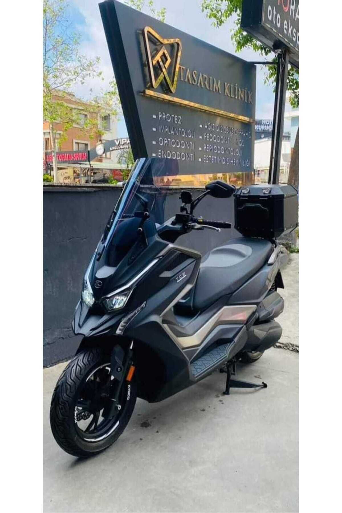 Kymco DTX 360 Siperlik Ön Cam 2021-2023 Model 65cm Füme Renkli 4mm UZUN CAM