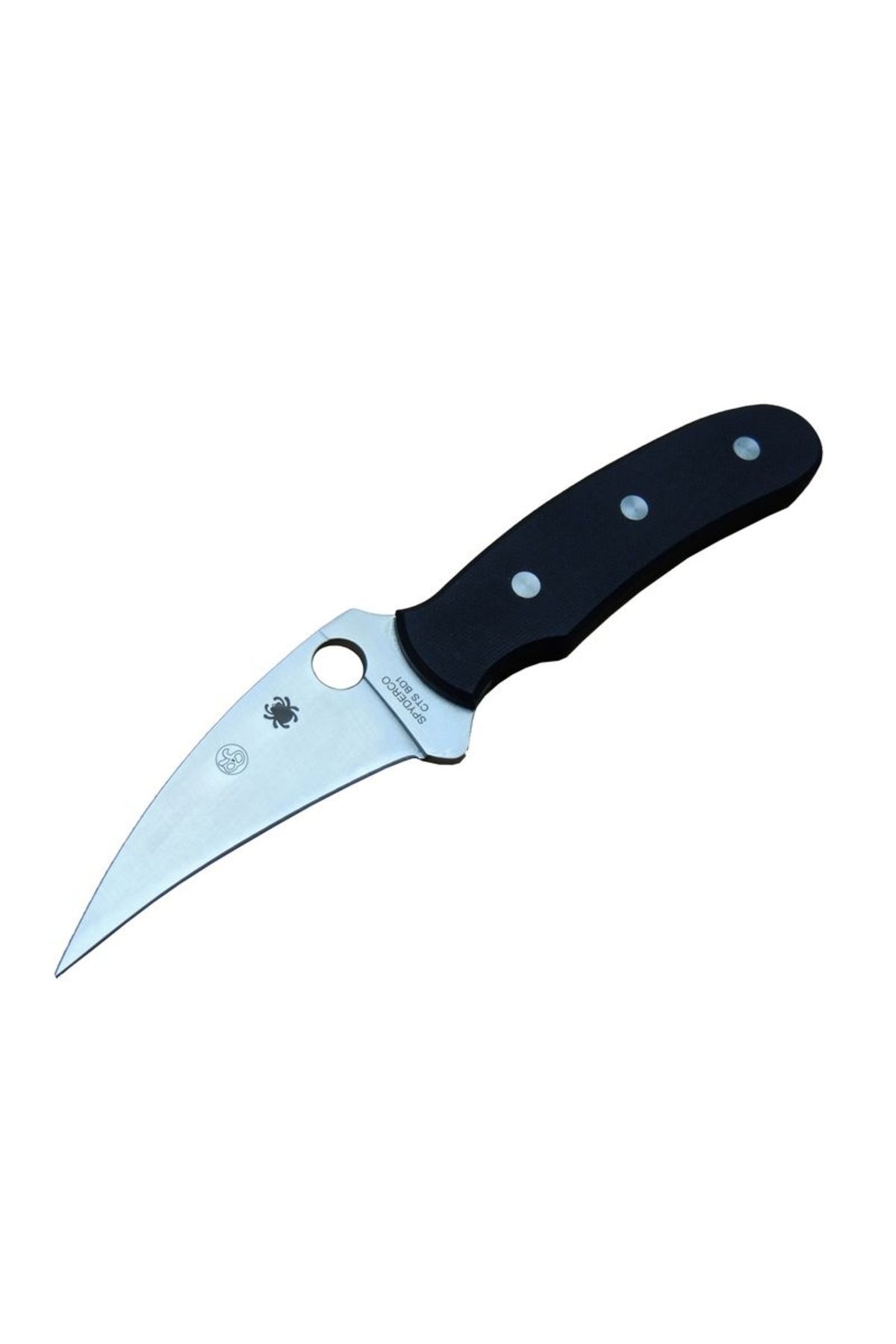Skygo Spyderco CTS BD1 Sivri Outdoor Bıçağı 20 cm - Siyah Sapl, Kemerlikli Kılıf