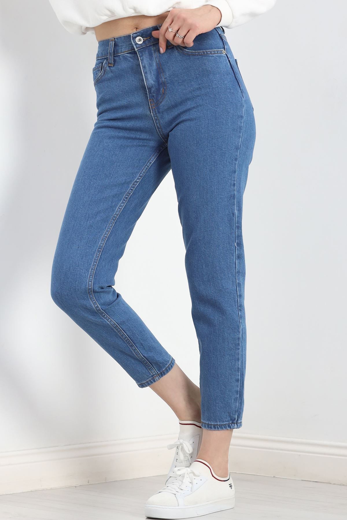 colezium Mom Boyfriend Jeans Açıkmavi