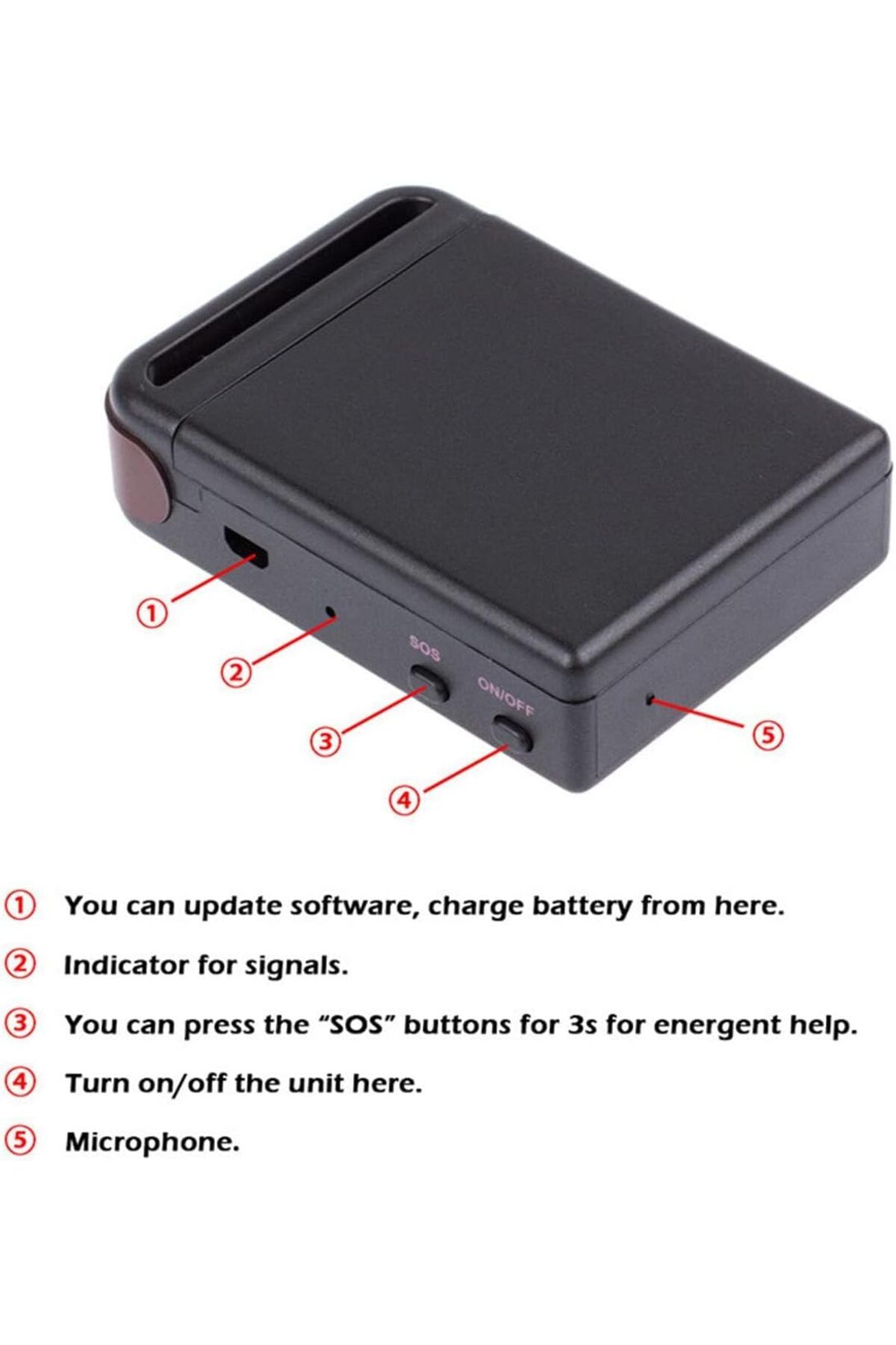 Arabest-GPS Tracker Real, Time GSM GPRS GPS Tracker, Car Tracking Locator Device Remotes Control 3