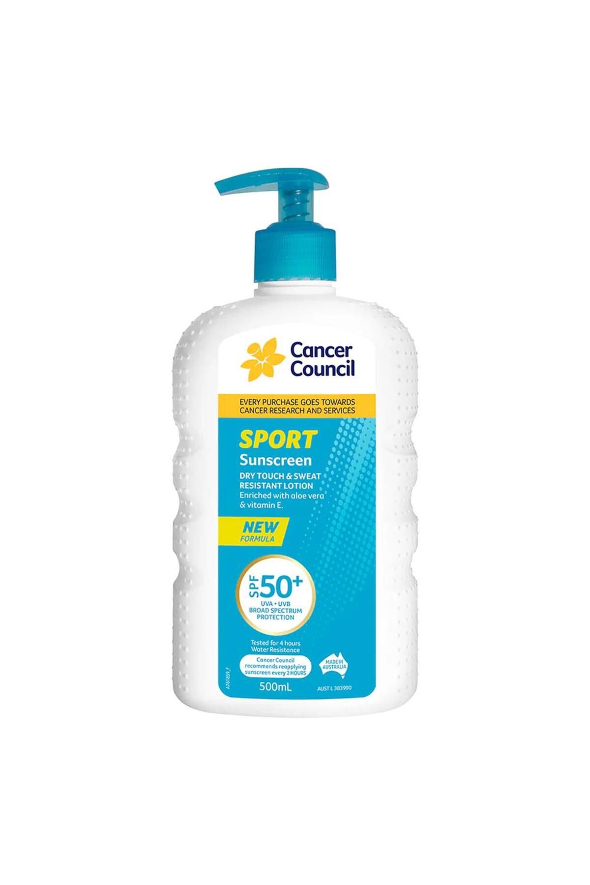 Cancer Council SPF50+ Sport Dry Touch Sunscreen Güneş Kremi 500ML