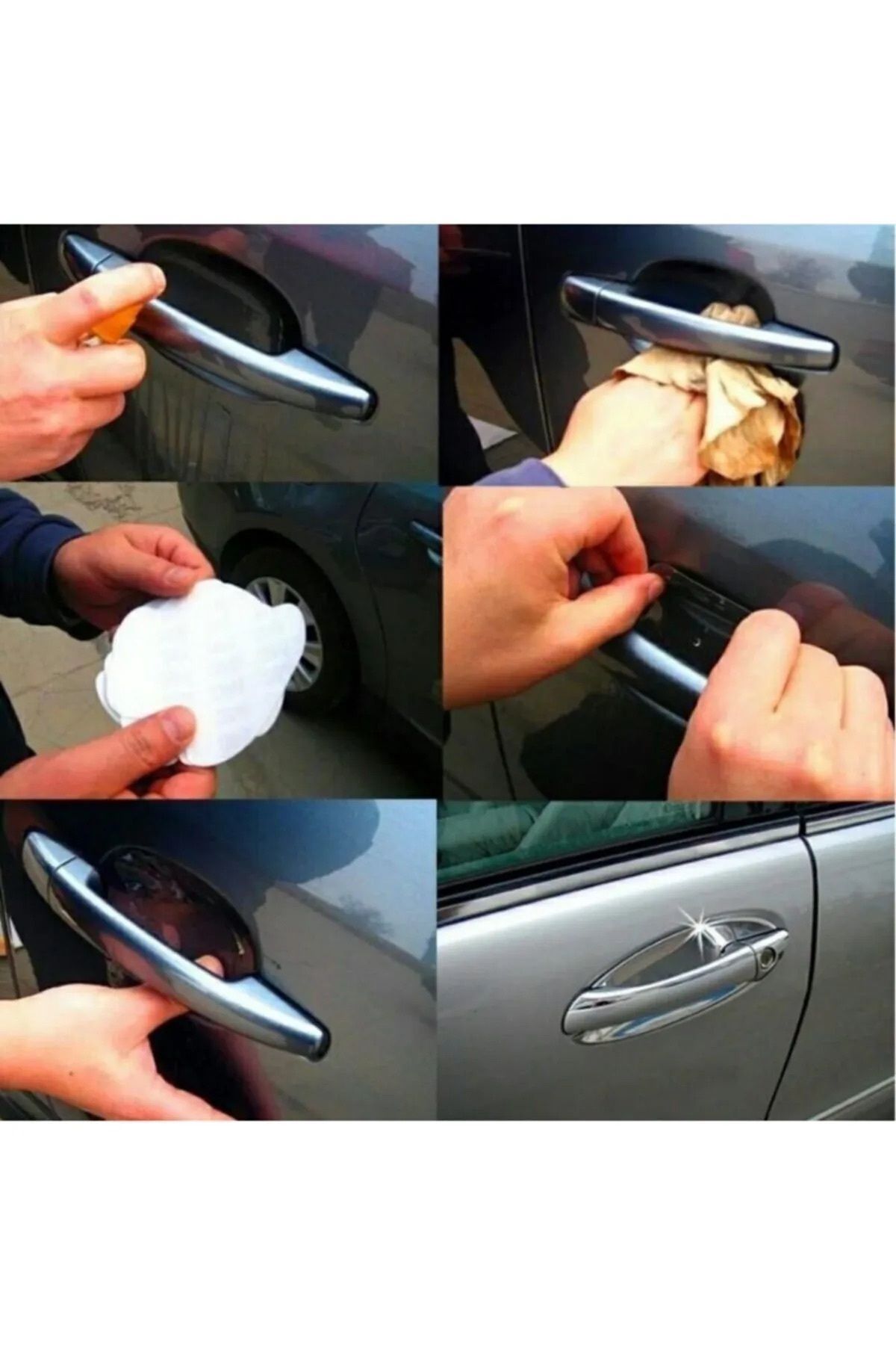 Z Tech-Set of 4 Car Door Handle Protective Film - Effective Against Scratches 5