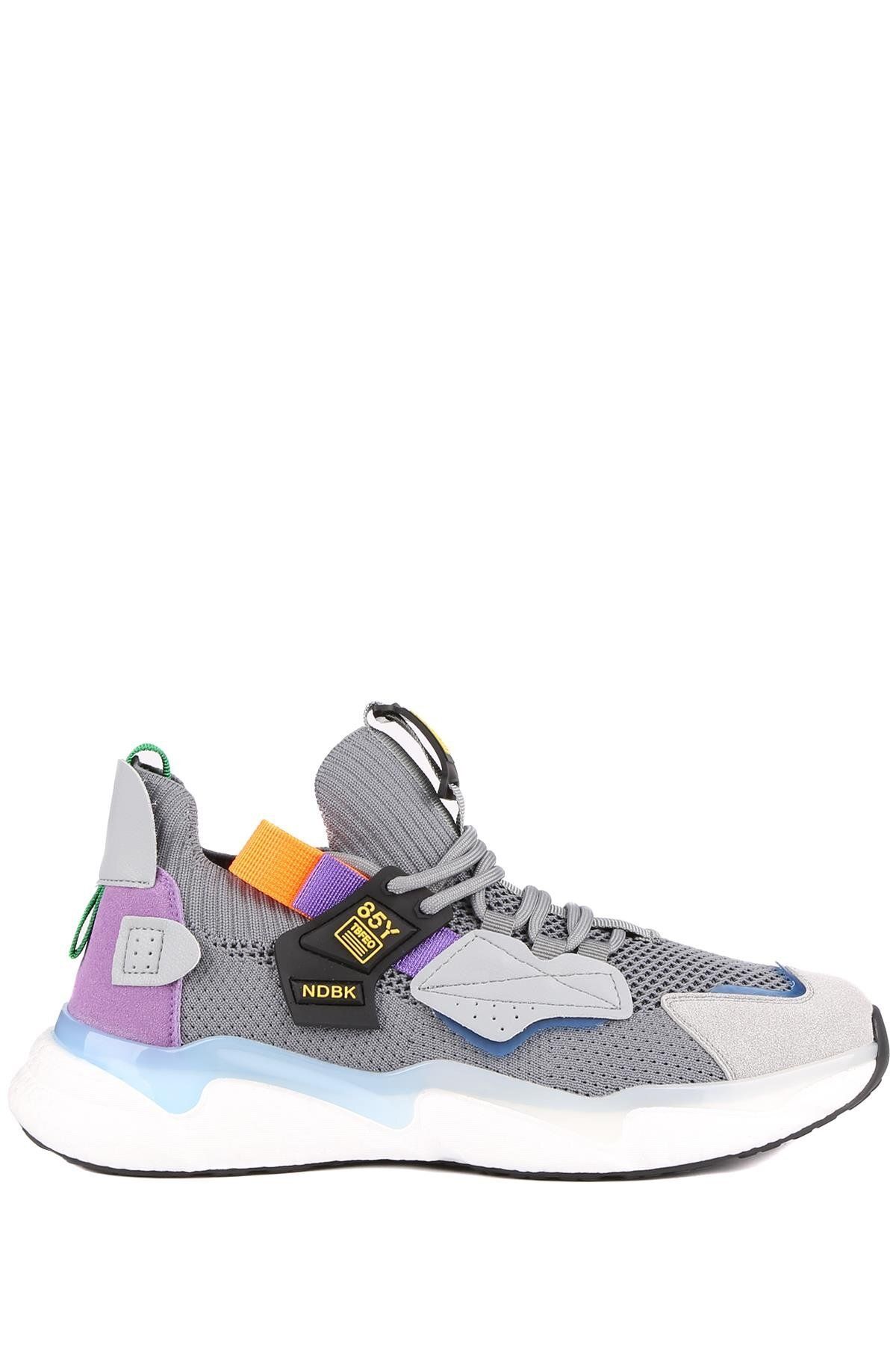stato - Gri Renk Bağcıklı Erkek Sneaker 25Y-1023