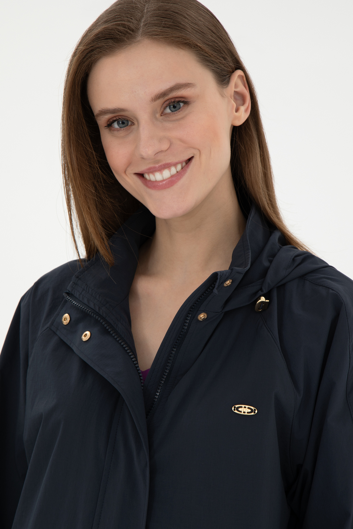 U.S. Polo Assn. Kadın Lacivert Trençkot 50297094-VR033 görsel 2