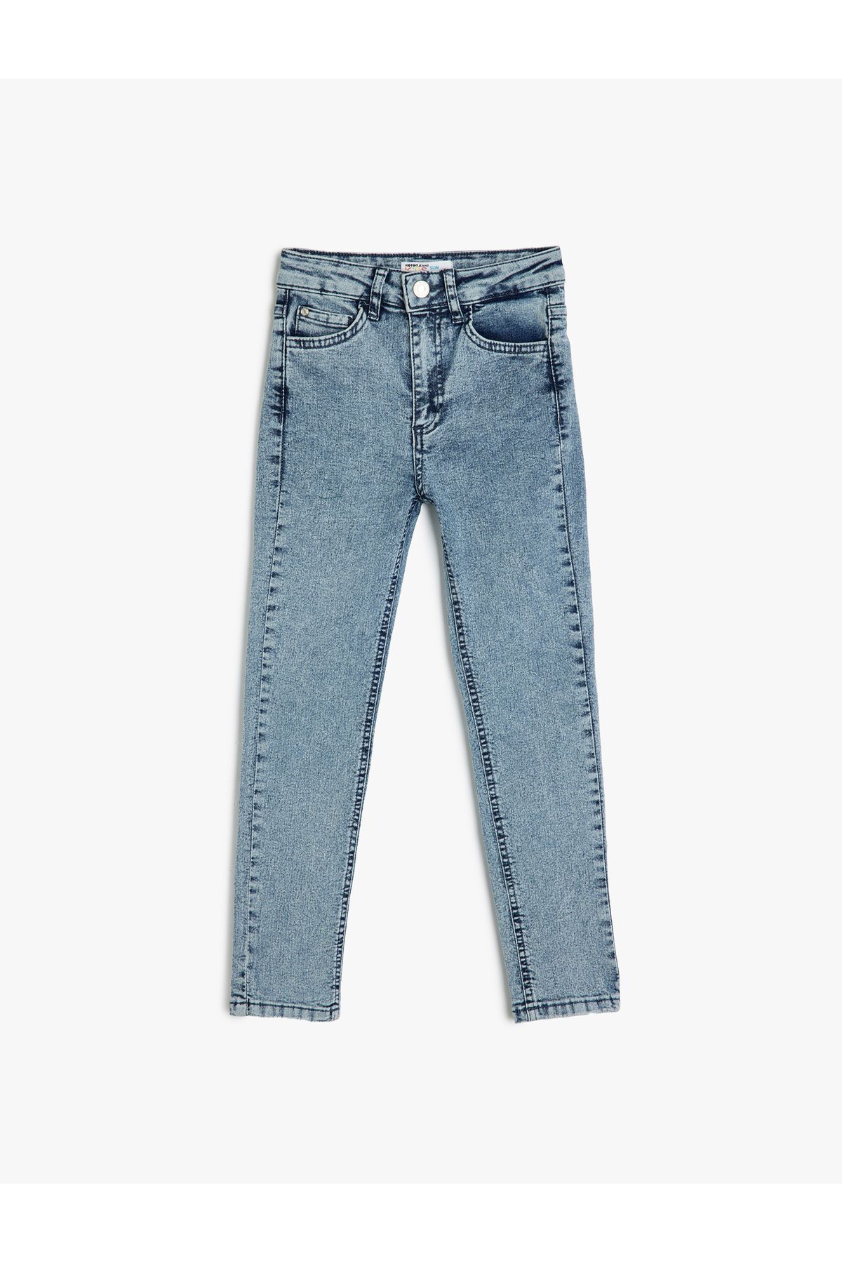 Ayarlanabilir Lastikli Pamuklu Denim Pantolon