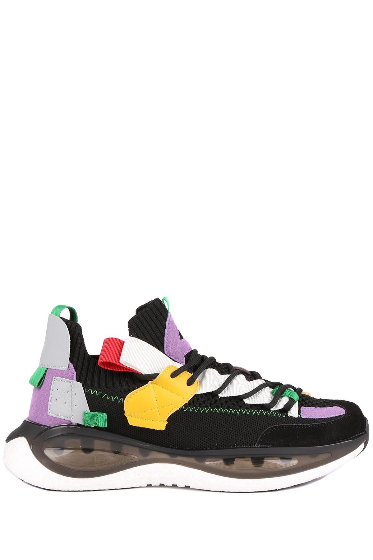 stato - Siyah Renk Bağcıklı Erkek Sneaker 25Y-1024