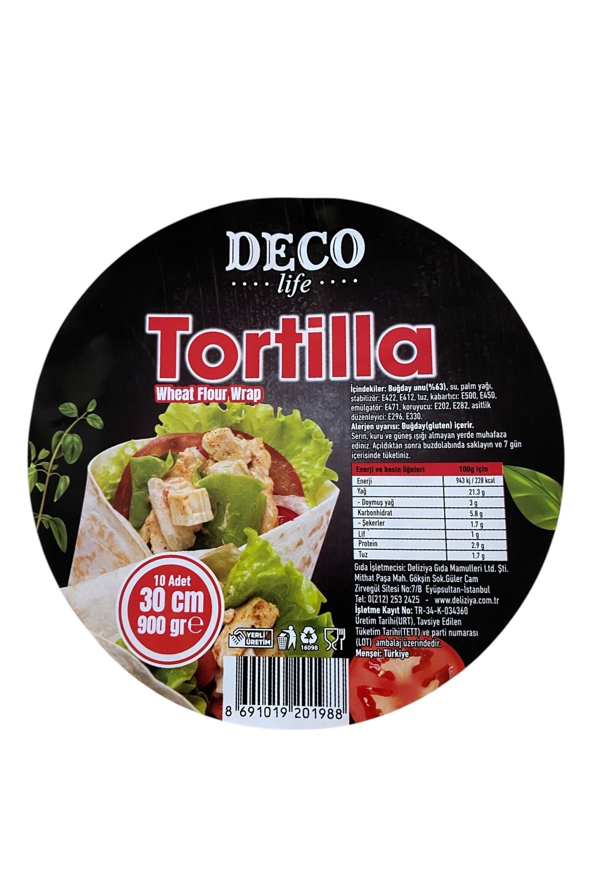 DECO Tortilla 30 cm. 10 Adet