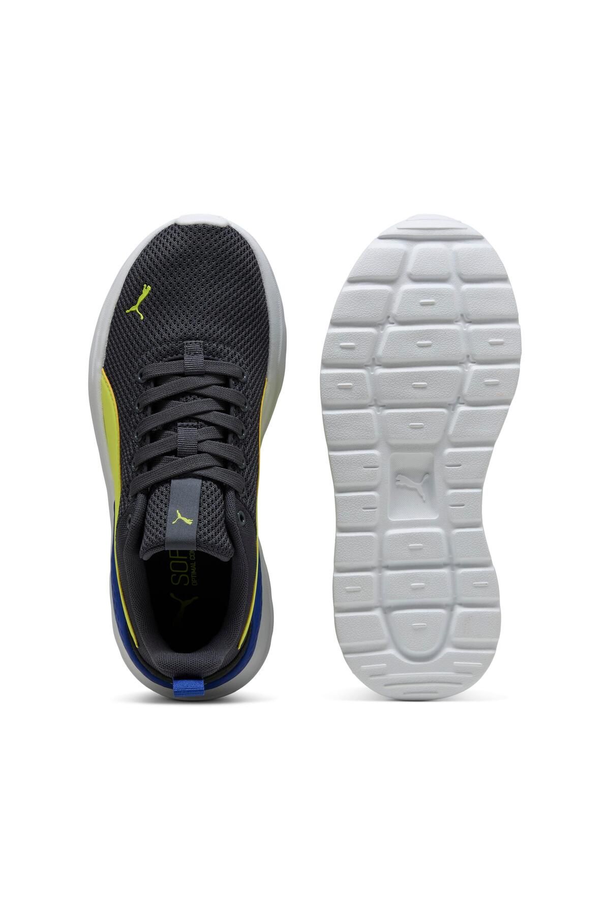 Puma-Anzarun Lite Jr - Galactic Grey and Lemon Sher Fabric 4