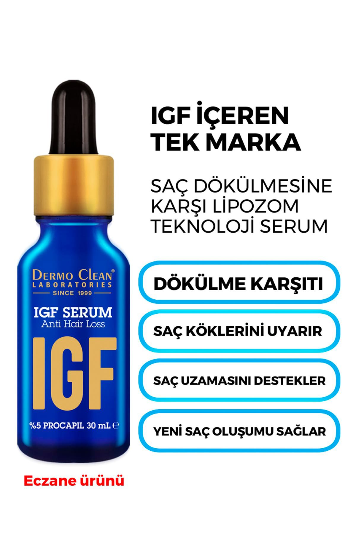 سرم ضد ریزش مو Igf-procapıl 30 میلی لیتر Dermo Clean