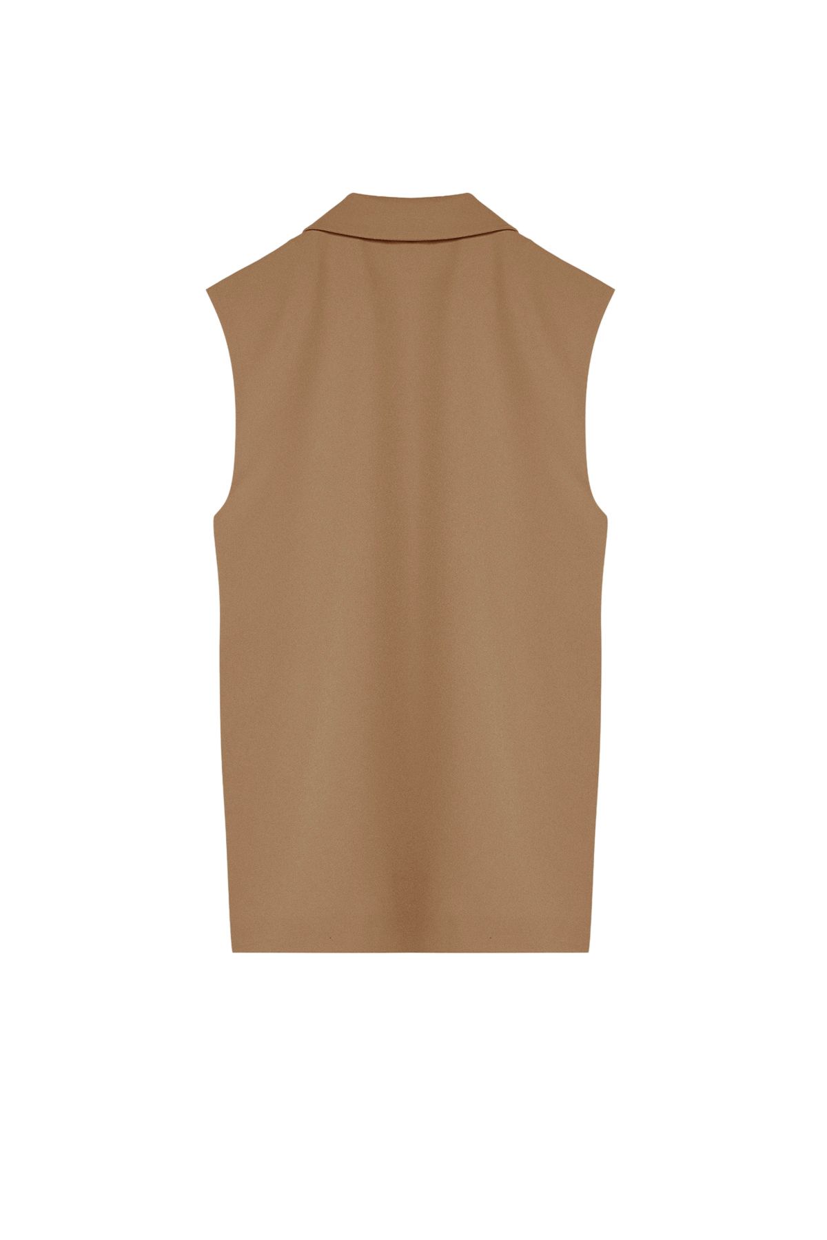 Trendyol Modest-Nerzfarbene gewebte Weste mit halber Taille und Gürtelverschluss TCTAW23YL00006 7