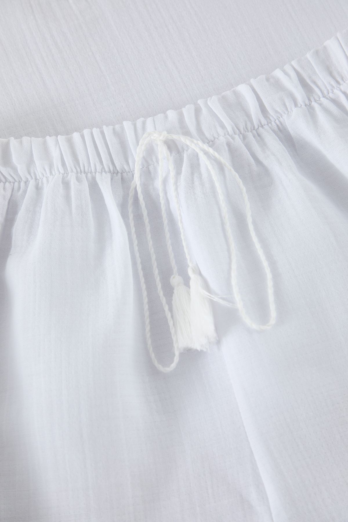 Trendyol Collection-Set pijamale alb 100% bumbac dantela Dateyl muselină țesută THMSS25PT00023 7