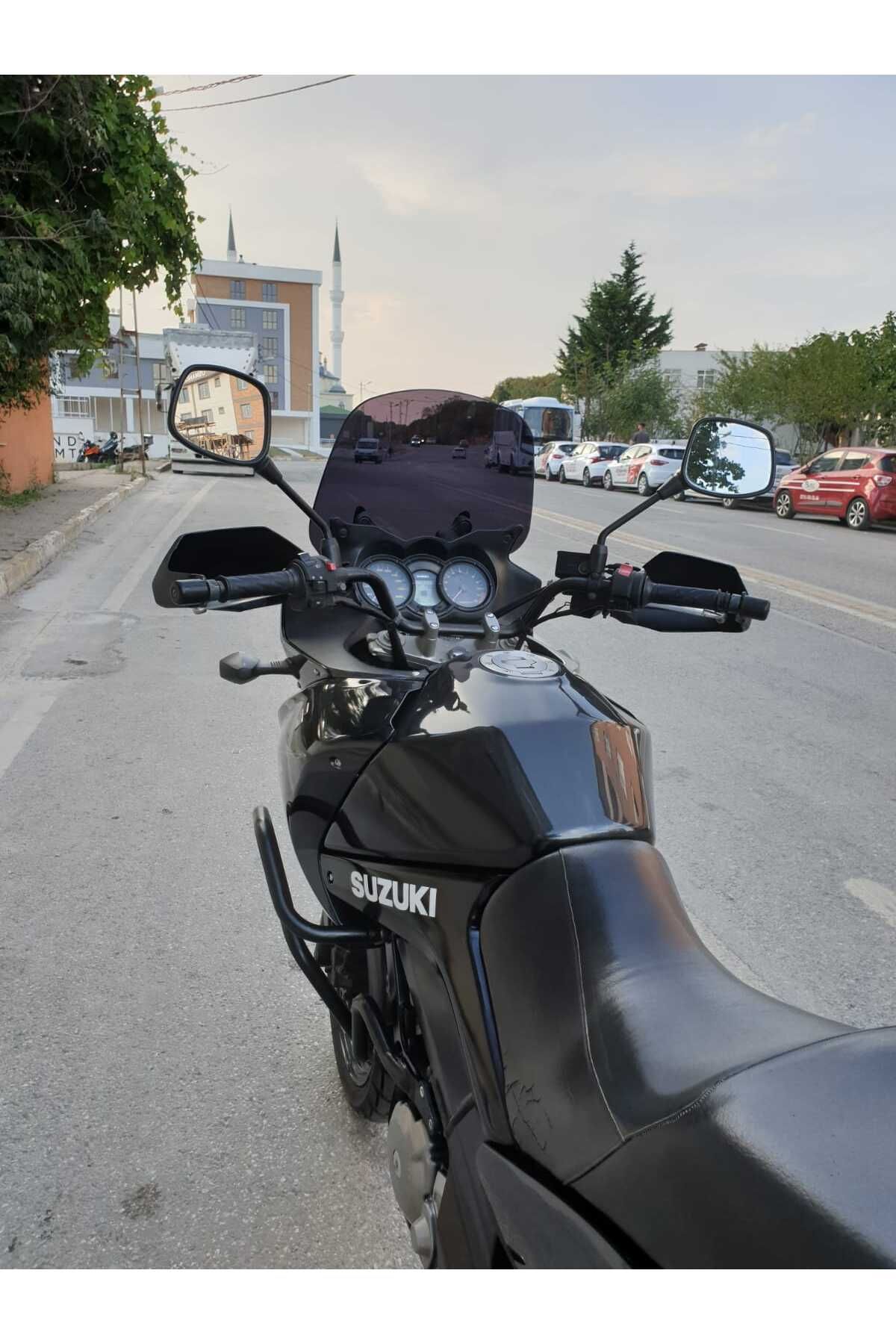 Suzuki V-strom DL 650-1000 Siperlik Ön Cam 2004-2010 Model 45cm Siyah Renkli 4mm