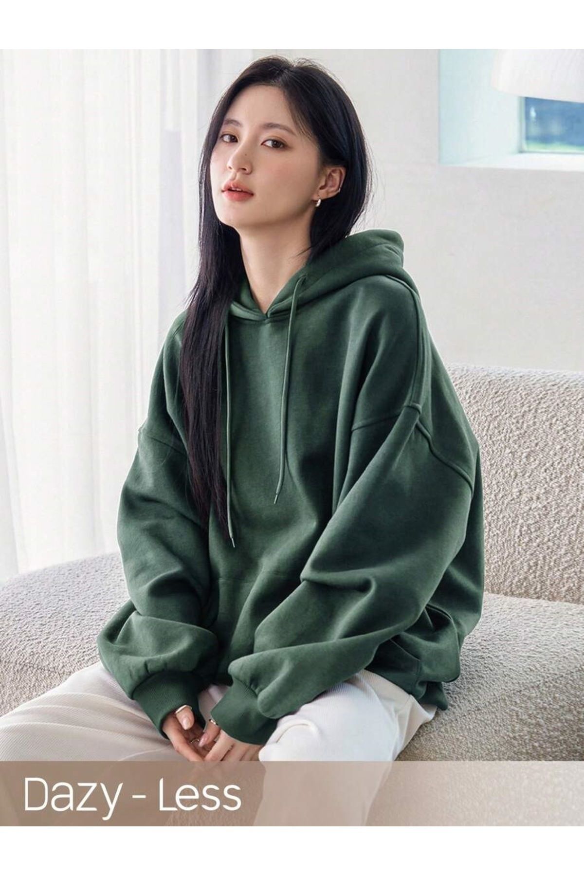 Moda Glo Unisex Oversize Kapüşonlu Sweatshirt