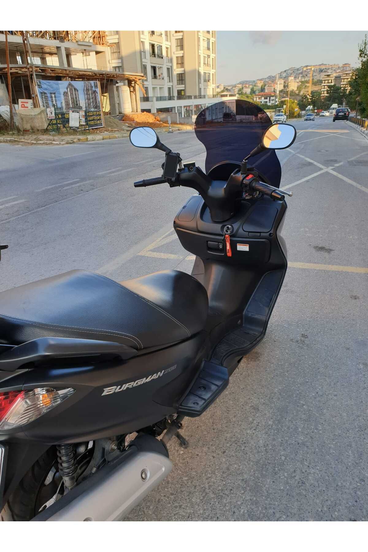 Suzuki Burgman 125 200 Siperlik Ön Cam 2002 2012 Model 54cm siyah Renkli 4mm