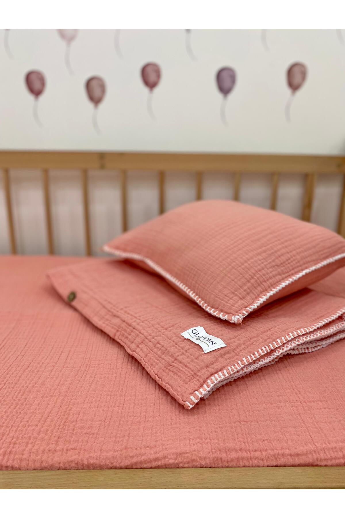 GLOYDEN Park Yatak Bebek Müslin Nevresim Takımı Pembe 70x110 fotoğrafı 4 (önizleme)